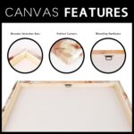 iKNOW FOTO Modern Abstract Shiny Flower Wall Art Brown and Gold Floral Botanical... - Image 6