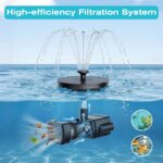 AMZtime Solar Fountain for Bird Bath, 2026 Upgrade Solar Water Fountain with 6 N... - Image 6