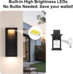 Yisuro Modern Outdoor Wall Light with LED, Exterior Lighting Fixtures 2700K Inte... - Image 6