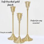 Gold Candlestick Holders Set of 6 – Elegant Metal Taper Candle Holders for Table... - Image 3
