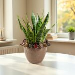 10.4 Inch Plant Pot, Ceramic Planter with Drainage Hole and Silicone Plug, Flowe... - Image 3