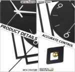 Wall Clock with Pendulum,Silent Quality Quartz Battery Operated,Modern Large Wal... - Image 3