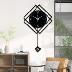 Wall Clock with Pendulum,Silent Quality Quartz Battery Operated,Modern Large Wal... - Image 7