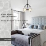 Glass Drum Chandelier for Dining Room 18'' Entryway Light Fixture 4-Light Kitche... - Image 3