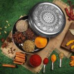 KSJONE Designer Spice Container Masala Dabba, 7 Spice Jars, Holds 7 Spices, Spic... - Image 4