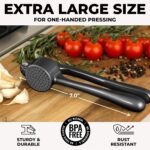 Zulay Kitchen Large Premium Garlic Press Set - Bigger Bowl for Bigger Garlic - R... - Image 3