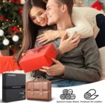 Double Opening Travel Cigar Humidor, Leather Cigar Case with Cedar Wood Lining &... - Image 5