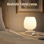 Touch Bedside Table Lamp - Small Lamp for Bedroom with USB C+A Charging Ports 3 ... - Image 5