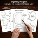 Touch Bedside Table Lamp - Small Lamp for Bedroom with USB C+A Charging Ports 3 ... - Image 6