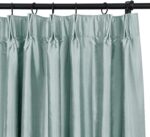 TWOPAGES Aqua 100% Dupioni Silk Curtain Drape for Living Room Pinch Pleated Ligh... - Image 3