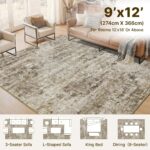 Area Rugs 9x12 Living Room Rug Washable No Slip Low Pile Soft Thickness Large Ca... - Image 3