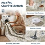Area Rugs 9x12 Living Room Rug Washable No Slip Low Pile Soft Thickness Large Ca... - Image 6