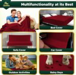 Paw Buddies Premium Waterproof Blanket 80"x90" Velvet-Feel Reversible Throw – Le... - Image 5