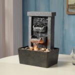 GOSSI Home Décor 10.3 in Indoor Waterfall Fountain Relaxation High Pressure Wate... - Image 4