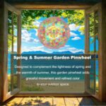 10x10 Inch Wind Spinner Outdoor Hanging Colorful Dragonfly Floral Sunburst Metal... - Image 5