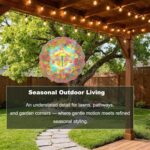 10x10 Inch Wind Spinner Outdoor Hanging Colorful Dragonfly Floral Sunburst Metal... - Image 6