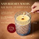 M&SENSE 16.6oz Wood Wick Scented Candle, Non Toxic Soy Wax with Crackling Wick, ... - Image 3