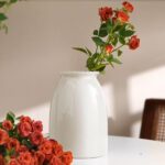 hjn White Flower Vase- Ceramic Vase for Flowers, Modern Vases for Living Room/Ho... - Image 3