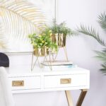 CosmoLiving by Cosmopolitan Metal Indoor Outdoor Planter Small Planter Pot with ... - Image 3