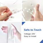 White Led Strip Lights for Bedroom Small Dimmable LED Lights Strip 16.4ft Super ... - Image 5
