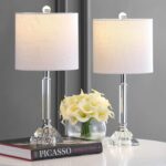 JONATHAN Y 19.5" Clear Crystal Table Lamp Set of 2 for Bedroom, Modern Glam Chro... - Image 8