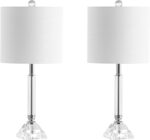 JONATHAN Y 19.5" Clear Crystal Table Lamp Set of 2 for Bedroom, Modern Glam Chro... - Image 9