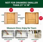 ROYAL CRAFT WOOD Luxury Bamboo Kitchen Drawer Organizer - Silverware Organizer, ... - Image 5