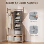 Pipishell 6-Shelf Hanging Closet Organizer with 2 Separable 3-Tier Shelves, 3 Dr... - Image 5
