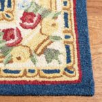 SAFAVIEH Heritage Collection Accent Rug - 2'3" x 4', Navy & Ivory, Handmade Trad... - Image 3