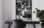 Sport Car and Sexy Model Wall Art Poster Art Print, Woman High Fashion Photograp... - Image 4