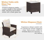 Shintenchi 3 Pieces Patio Furniture Set, PE Rattan Wicker 3 Pcs Patio Set, Outdo... - Image 4