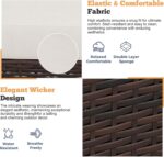 Shintenchi 3 Pieces Patio Furniture Set, PE Rattan Wicker 3 Pcs Patio Set, Outdo... - Image 7