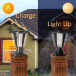 Kendal Metal Solar Post Lights Outdoor, Waterproof Decorative Solar Pillar Light... - Image 6