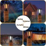 Kendal Metal Solar Post Lights Outdoor, Waterproof Decorative Solar Pillar Light... - Image 7