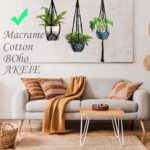 Macrame Plant Hanger Set of 3 Indoor Hanging Planter Basket Holder Boho Handmade... - Image 7