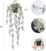COCOBOO 1pcs Artificial Hanging Plants, Fake Potted Eucalyptus Faux Hanging Plan... - Image 3