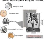 3Pcs Trendy Black and White Leopard Canvas Wall Art Vintage Newspeper Cheetah Wa... - Image 6