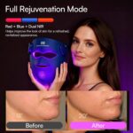 INIA Glow 4D Wireless Red Light Therapy Mask for face – Dual NIR, 320 LEDs, 4 Mo... - Image 5