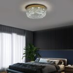 Deckrico Luxury Gold Crystal Chandelier Flush Mount Ceiling Light, 19.7" Modern ... - Image 6