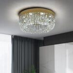 Deckrico Luxury Gold Crystal Chandelier Flush Mount Ceiling Light, 19.7" Modern ... - Image 9