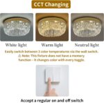 Deckrico Luxury Gold Crystal Chandelier Flush Mount Ceiling Light, 19.7" Modern ... - Image 10