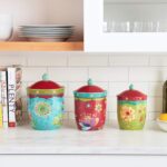 Tunisian Sunset 3-Piece Ceramic Canister Set – Colorful Floral Kitchen Storage J... - Image 6