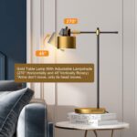 OYEARS 22.2" Modern Desk Lamp, Metal Table Lamp with LED Bulb, Adjustable Readin... - Image 3