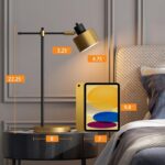 OYEARS 22.2" Modern Desk Lamp, Metal Table Lamp with LED Bulb, Adjustable Readin... - Image 4