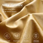 MUSSEL Velvet King Size Comforter Set 3 Pieces,Luxury Gold All Season Cozy Velve... - Image 5