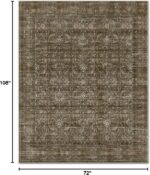 Washable 6x9 Area Rugs for Living Room, Boho Non-Slip Vintage Distress Large Rug... - Image 3