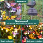 TONULAX Solar Garden Lights - 6 Pack Swaying Butterfly Light, Swaying in The Win... - Image 5