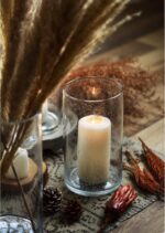 ARIAMOTION Hurricane Candle Holder for Pillar Glass Cylinder Vase Modern Rustic ... - Image 3