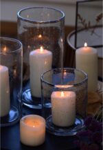 ARIAMOTION Hurricane Candle Holder for Pillar Glass Cylinder Vase Modern Rustic ... - Image 4