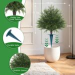 Grooy Artificial Cypress Topiary Bushes with Spike, 2 Pack Faux UV Resistant Ced... - Image 4